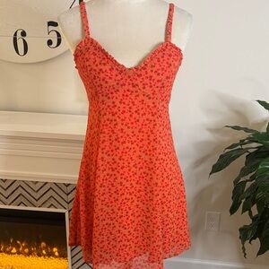 Wild Fable Coral Floral Mini Dress